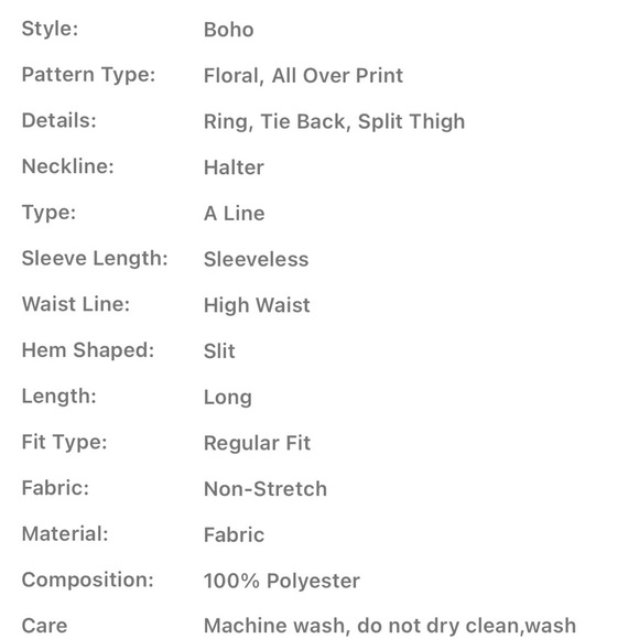 NWT Boho Maxi Halter Dress sz.XL - Picture 6 of 6